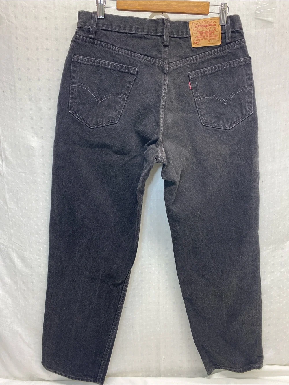 Vintage Levi's Men's Charcoal Relaxed Straight Jeans 90s USA 100% Cotton